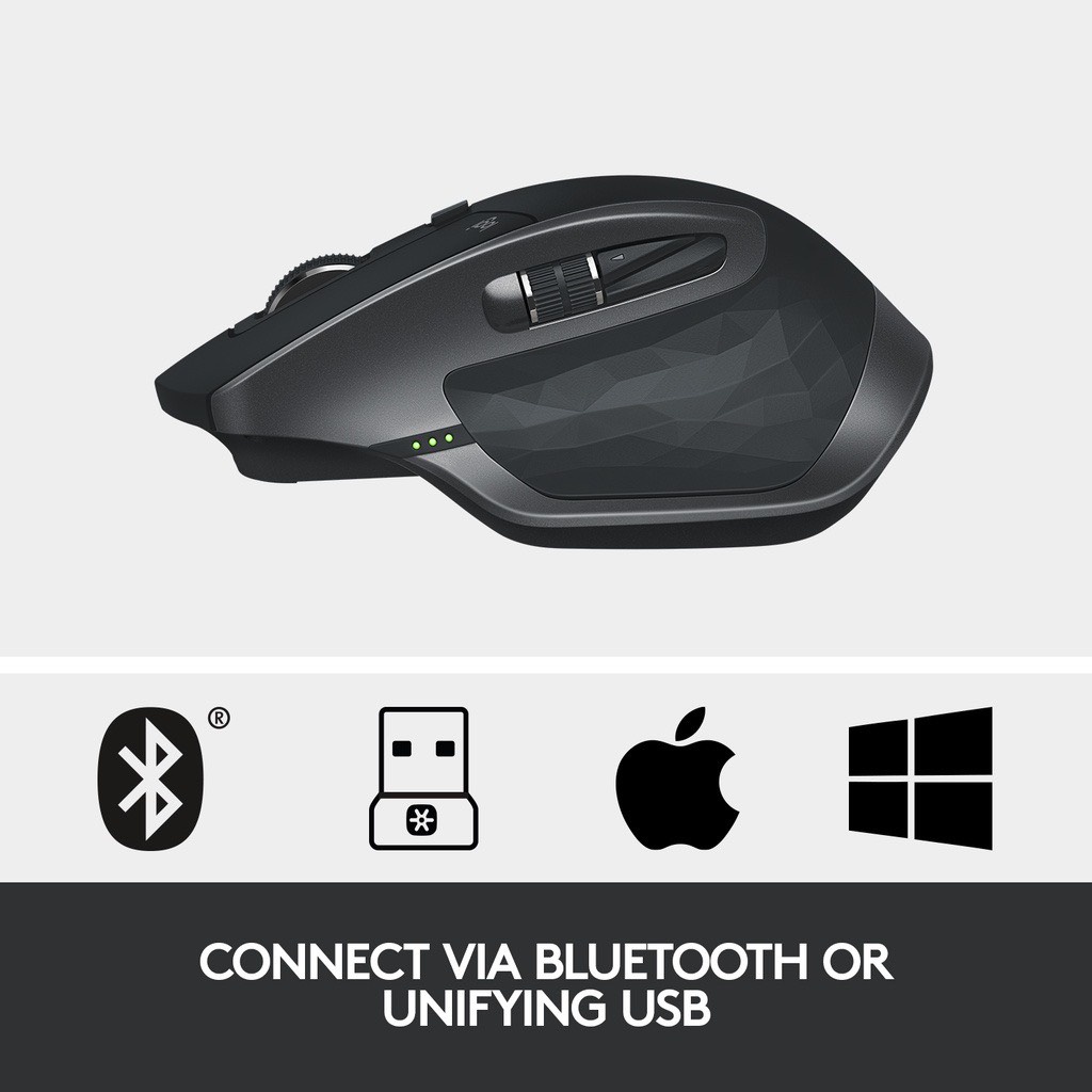 [Hỏa Tốc-HCM] Chuột không dây Bluetooth Logitech MX Master 2s - form to, pin sạc USB-A, Mac/ Laptop - Ngọc Viên Store