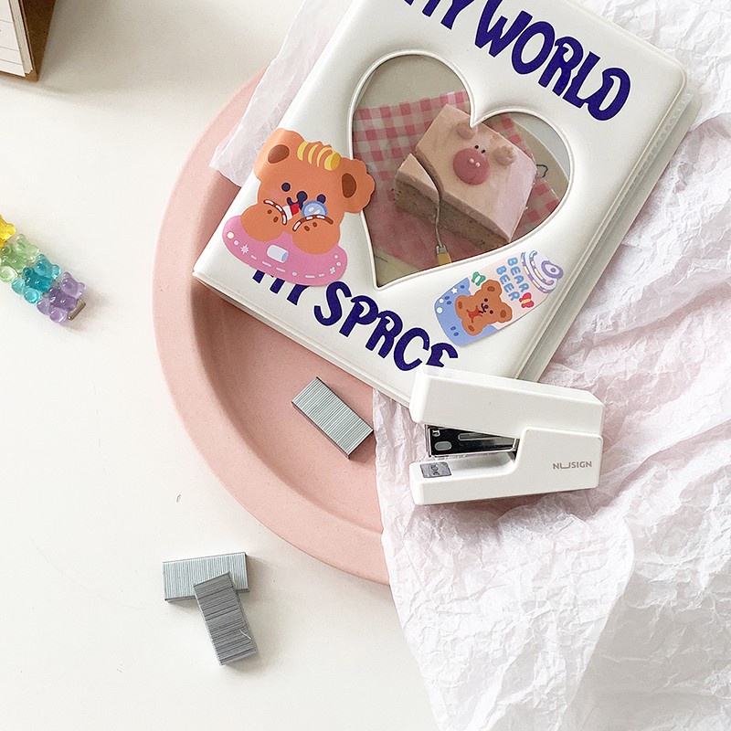 Đồ Bấm Ghim Mini Nhiều Màu Sắc Dễ Thương Tiện Dụng Cho Trường Học/Văn Phòng