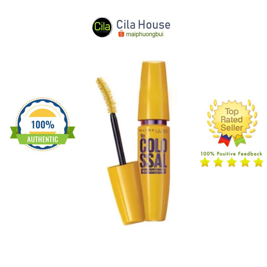 Mascara Maybelline Colossal Colossal Waterproof Siêu Dày mi, ngăn rụng mi - Cila House