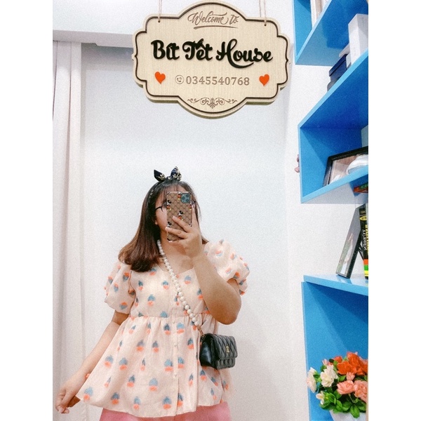 Set Babydoll trái dâu Bigsize