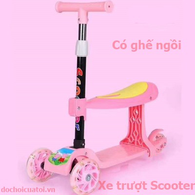 Xe Trượt Scooter có ghế ngồi 3 bánh xe 3in1 cho bé trai, bé gái – Dochoicuatoi 🛴🛴