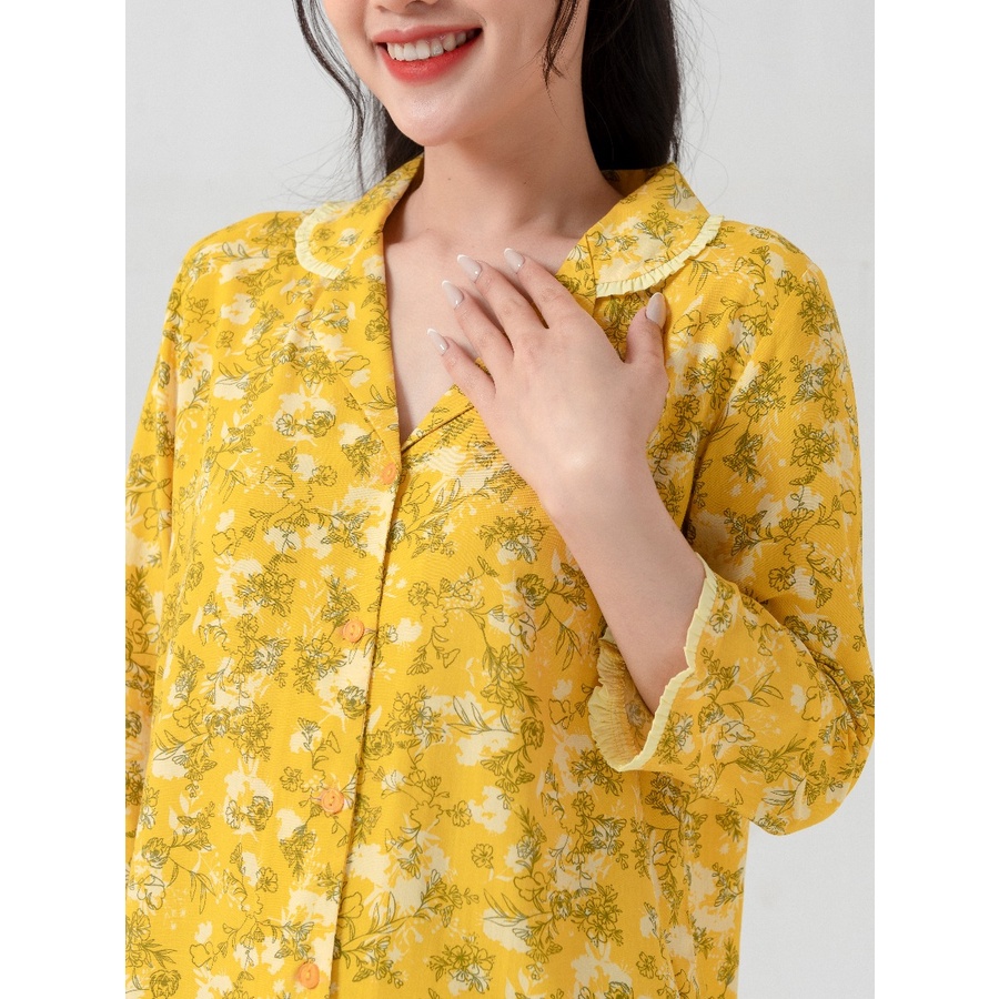 Bộ mặc nhà pijama áo tay lỡ quần dài Winny 22005 Giá 372,000đ