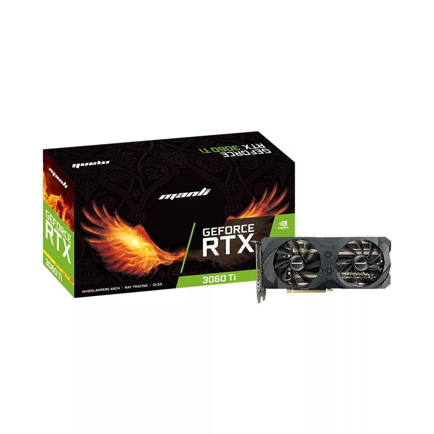 Card Màn Hình Máy Tính - VGA Manli GeForce RTX3060Ti LHR| 8GB GDDR6| Dual Fan| M-NRTX3060TI/6RGHPPPV2-M2480| OP1