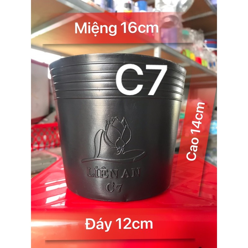 10 Chậu nhựa đen dày c9,c8,c7,c6 Ươm cây