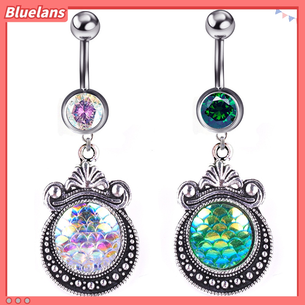 Khuyên RốN HìNh VảY Cá BằNg ThéP Y Tế