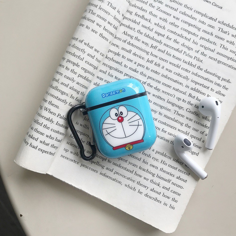 Vỏ bảo vệ hộp đựng tai nghe hình Doraemon cho Airpods 1 / 2