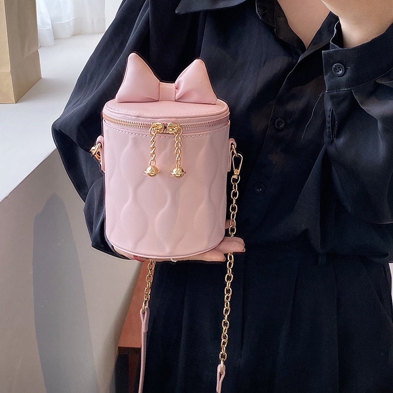 Túi hộp JASMIN NOIR đeo chéo phối nơ thời trang cho nữ