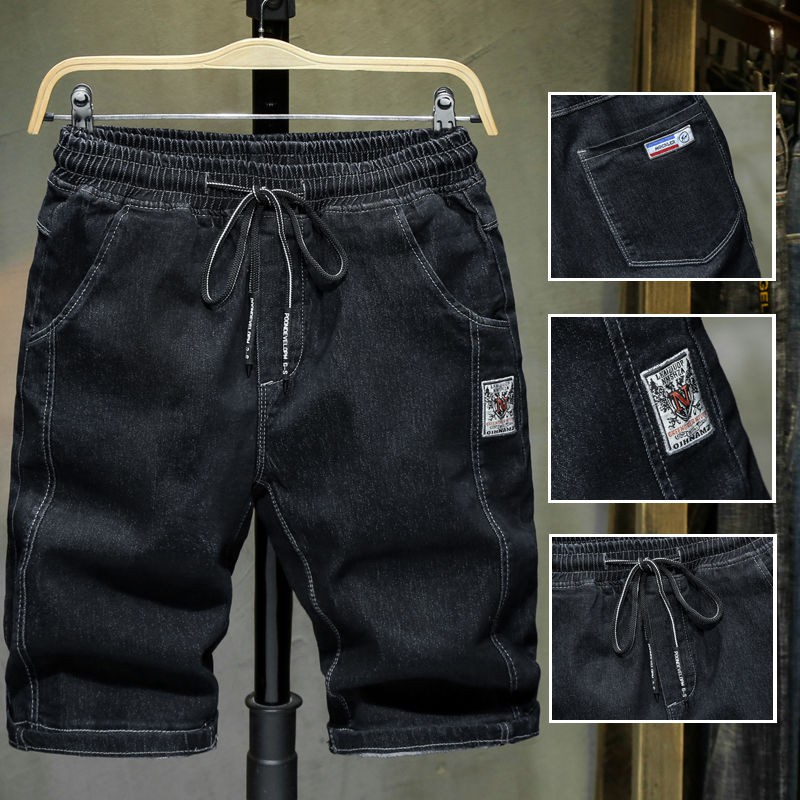 Quần Short Jeans Lưng Thun Thời Trang Cho Nam Giới