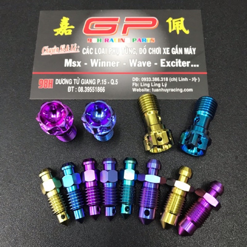 Ốc gió titan gr5 7li 8li 10li bắt heo zin nissin yamaha honda brembo