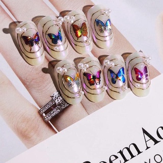 [ĐỒ NAILS] Sticker Dán Móng bướm laze dạ quang