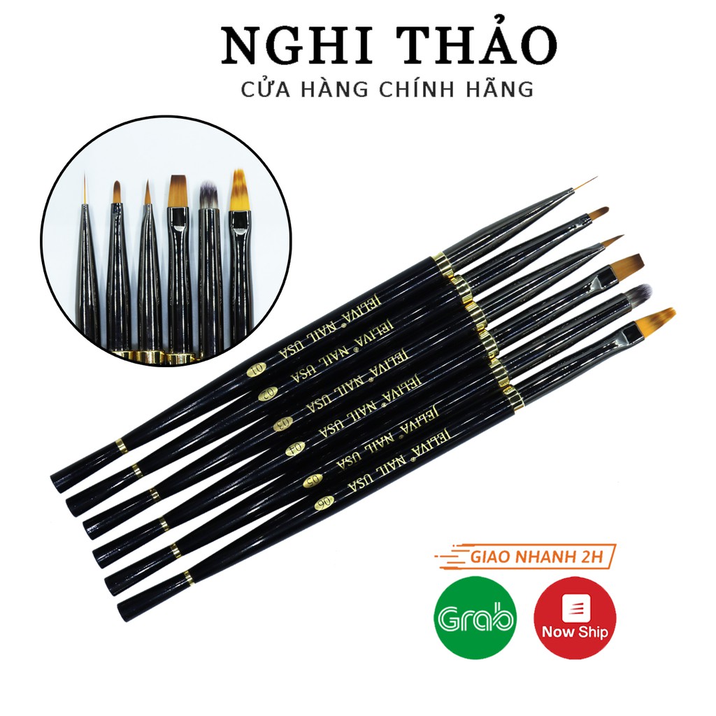 Bộ cọ nail , set cọ nail vẽ móng 6 cọ