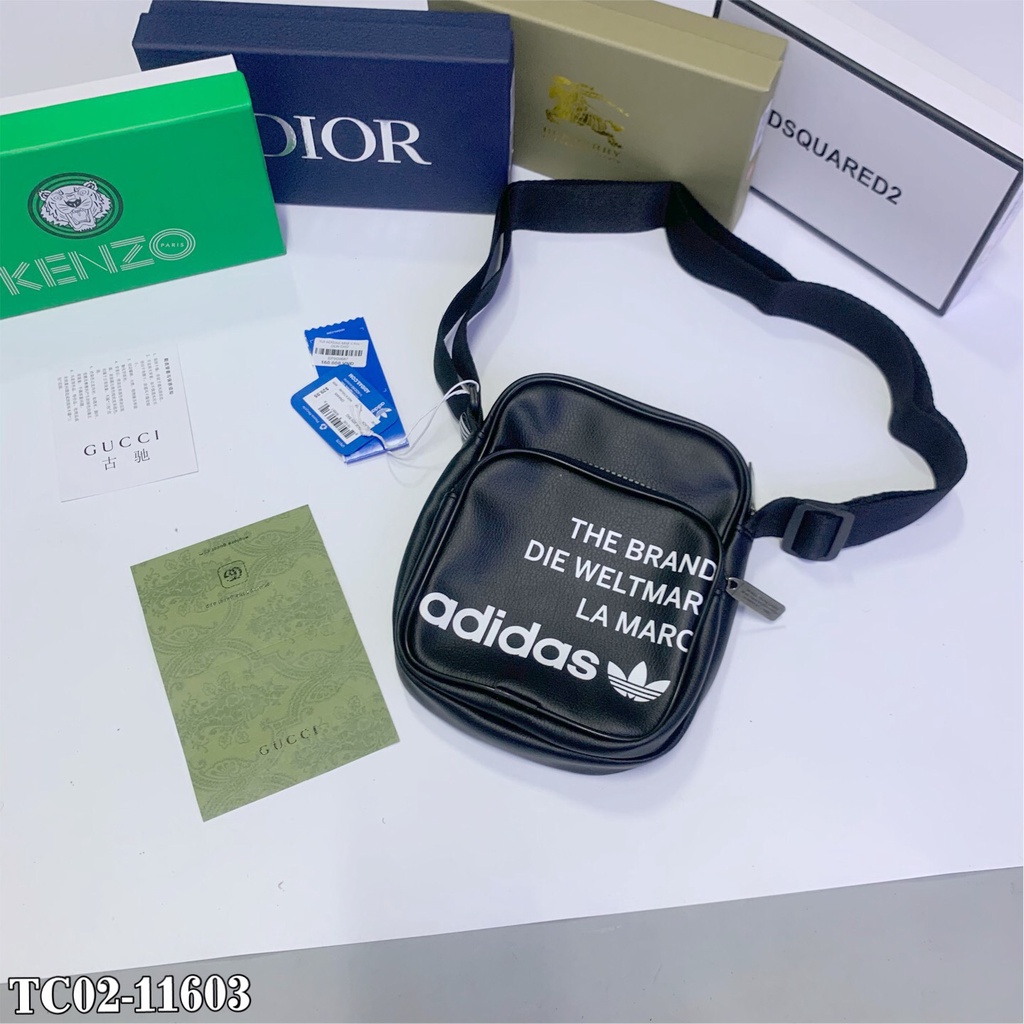 Túi Đeo Chéo Adidas Hàng Xuất Dư  - Bag Đeo Chéo Nam Nữ Nhiều Màu Phối Hoạ Tiết Logo In Chữ Nổi