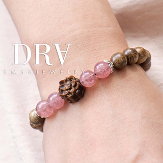 Vòng tay trầm hương nữ gỗ mix charm hoa sen sánh chìm