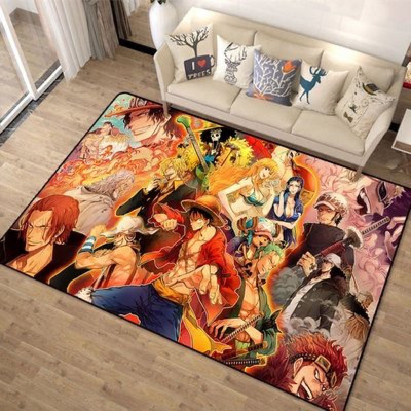 video [120x160cm]Thảm trải sàn ONEPIECE - LUFFY  trang trí nhà