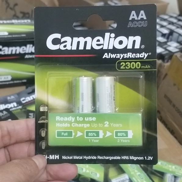 Pin sạc aa 2500mah, aa 2300mah Camelion màu xanh ( 2 viên/vỉ)