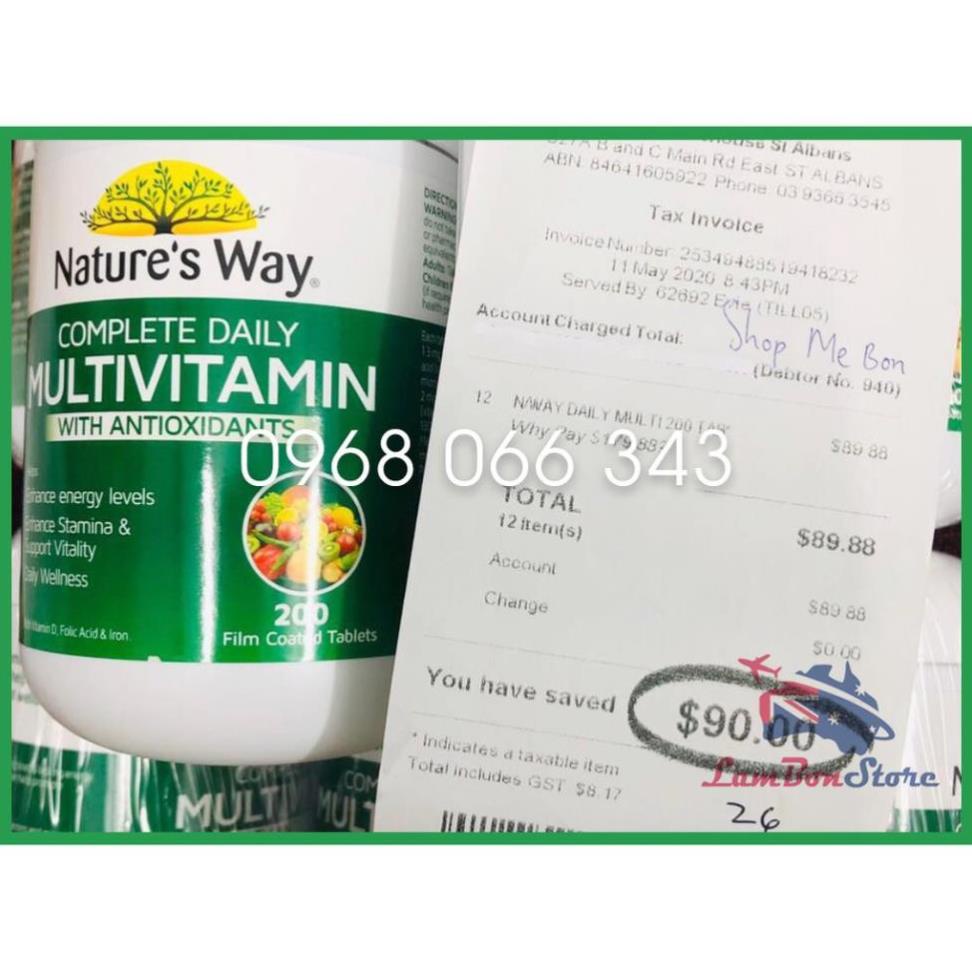 Vitamin tổng hợp Nature’s Way Úc 200 viên - Xuất xứ Úc