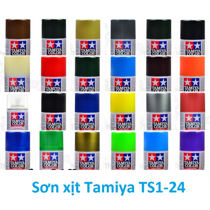 Sơn xịt Tamiya Spray Paint TS1-TS24 - Dụng cụ sơn mô hình