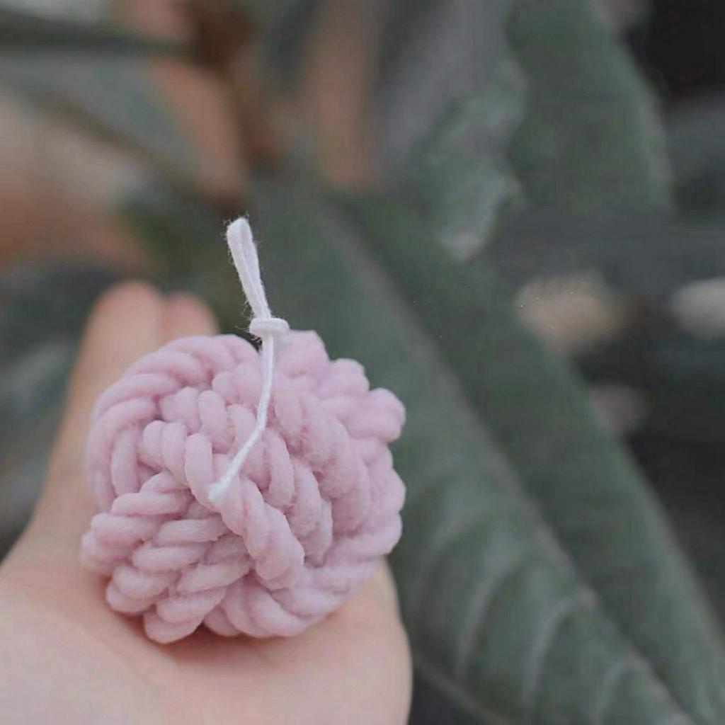 Khuôn Silicone Làm Nến Hình Quả Bóng Len 3d