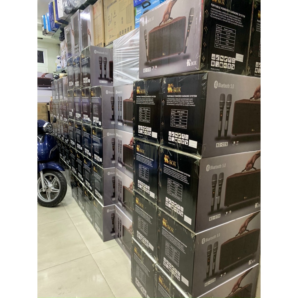 Loa di động xách tay KCbox KC-279 - 2micro có delay, reverb - Công Ty Thiên Phúc