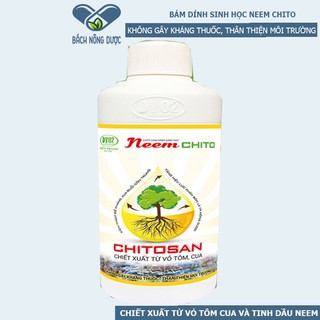 Dung dịch 3 trong 1 Chitosan, Neem Oil và chất bám dính chai 500 ml