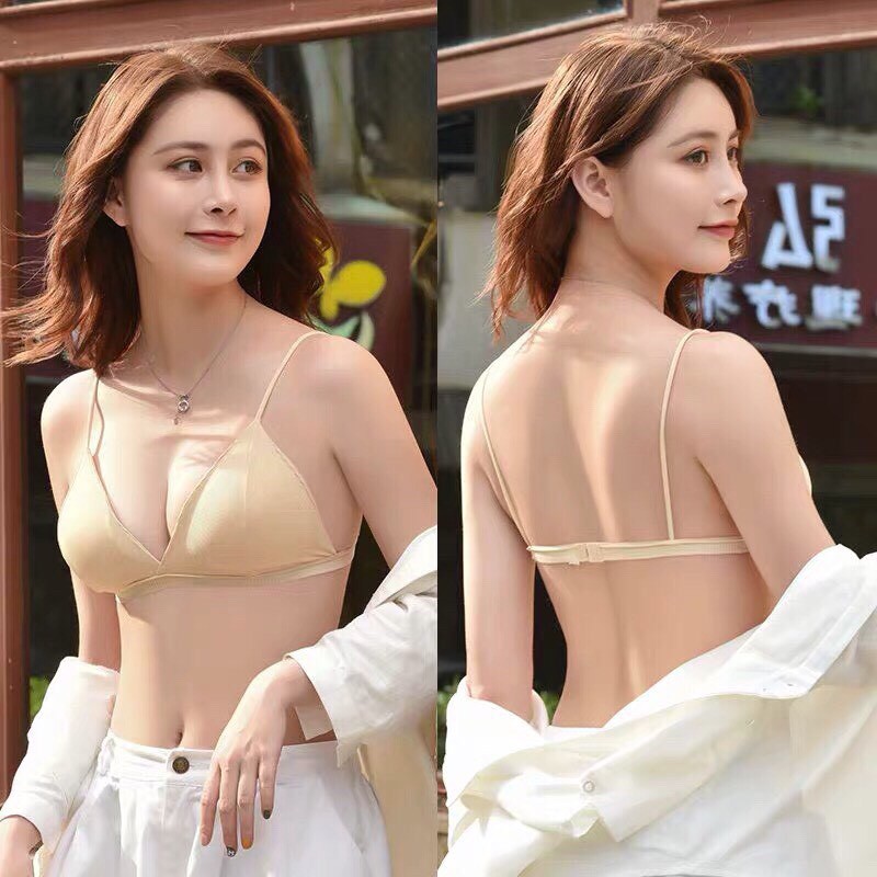 Áo Bra Cotton Thun Gân Free Size Không Gọng Cài Sau - Áo ngực mút mỏng - Tinin888 | BigBuy360 - bigbuy360.vn
