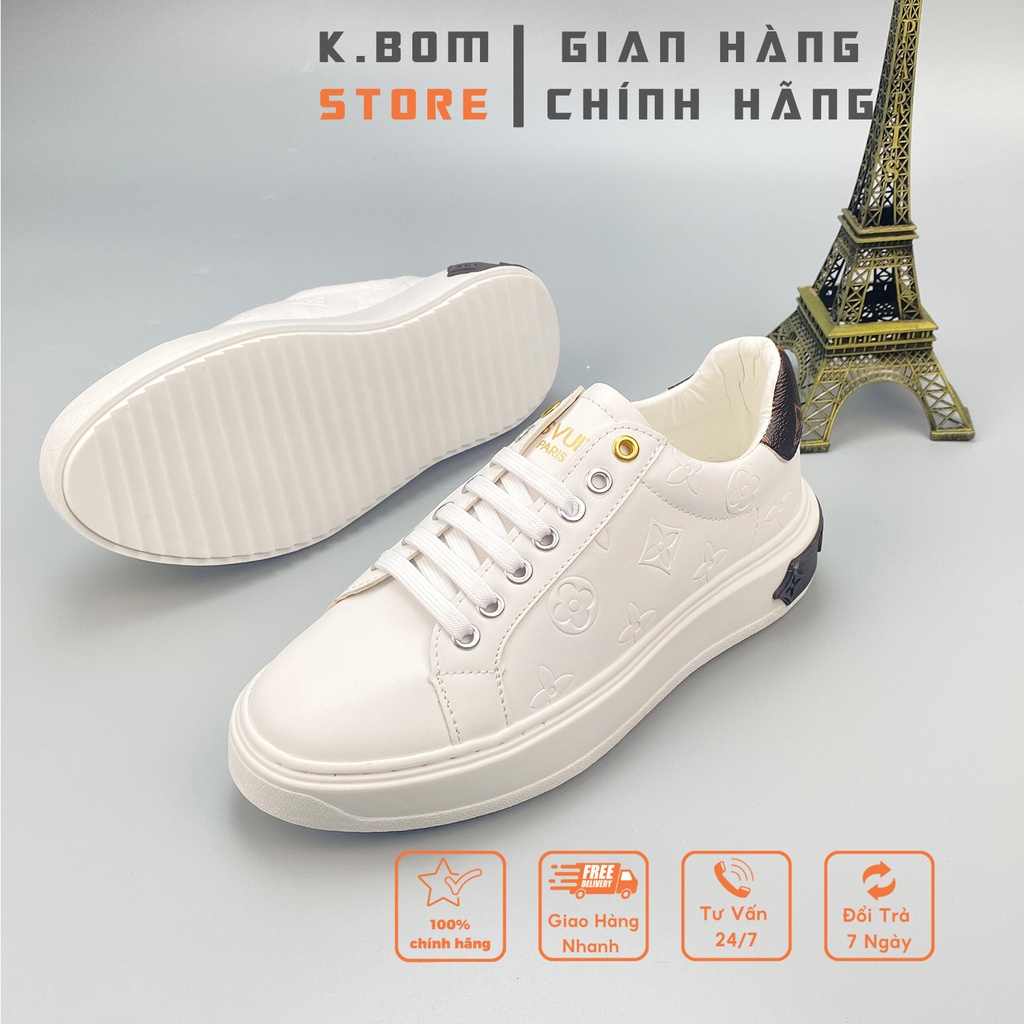 Giày Sneaker LV Màu Trắng Thời trang siêu Hot, xịn xò,Giày