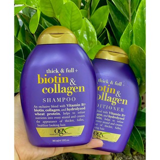 Combo dầu gội và dầu xả biotin 385ml ogx usa