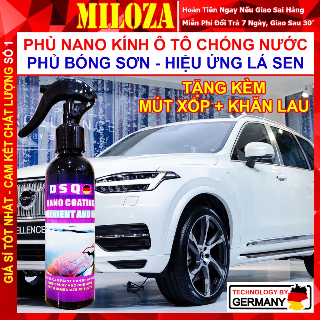 Bình Xịt Nano - Ceramic Wax - Phủ Nano Kính Ô tô - Xịt Bóng Xe Máy - Chống Nước Kính, Phủ Bóng Xe - Ceramic