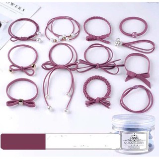 (BUỘC TÓC HÓT) hỘP 12 CHIẾC CHUN BUỘC TÓC SIÊU ĐẸP