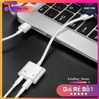 jack Chuyển Đổi Tai Nghe Cáp Chuyển Đổi Giắc Chia Cổng iP 7/8/X/11 Thành Cổng Sạc +Cổng Tai Nghe có Mic thoại