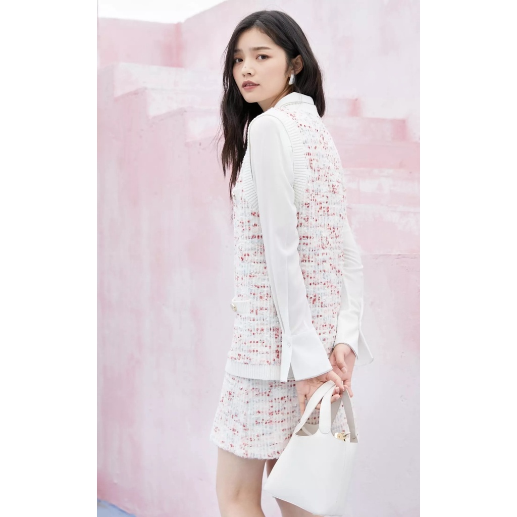 Vero Moda Chân Váy Mini Đính Khuy Dệt Kim