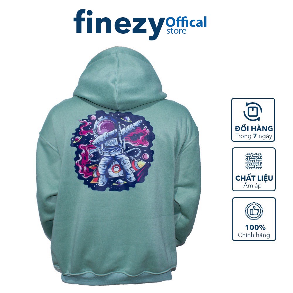 Áo Hoodie Phi Hành Gia nam nữ Finezy Unisex form rộng, vải nỉ dày