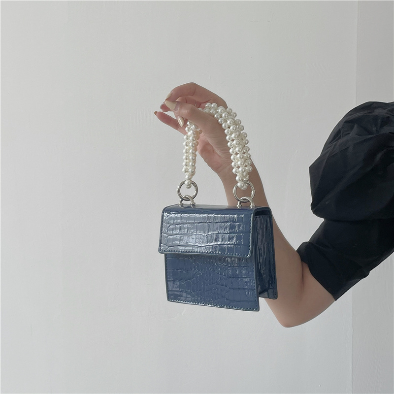 Túi xách mini đeo chéo vai tay cầm ngọc trai thời trang 2021 cho nữ