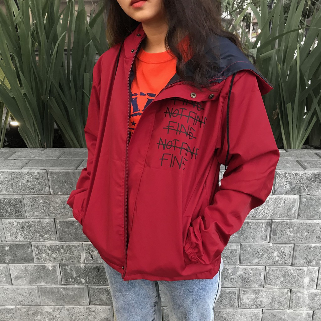 Áo Khoác Dù 2 Lớp [Fine Not Fine] Chống Nước (UNISEX) | BigBuy360 - bigbuy360.vn