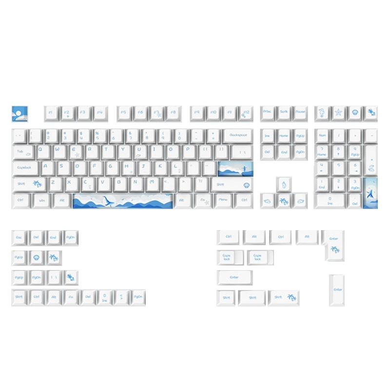 Set 108 Nút Bàn Phím Cơ 5 Mặt In Hình btsg Cherry PBT