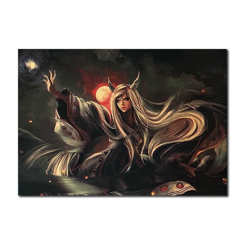 Tranh Giấy Kraft Treo Tường Trang Trí Hình Naruto 108 Kiểu Cổ Điển Xr [A2020]