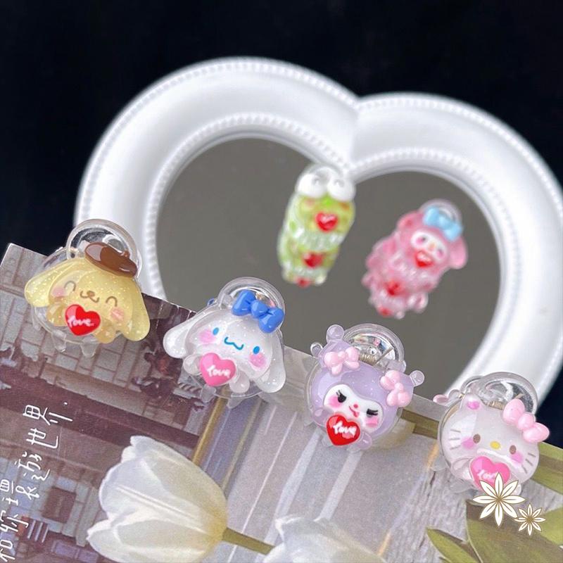 【kifli】Kẹp Tóc Mini Hình Melody / Cún Cinnamon / Melody / Chú Chó Tai To Màu Ngà Xinh Xắn Cho Bạn Gái