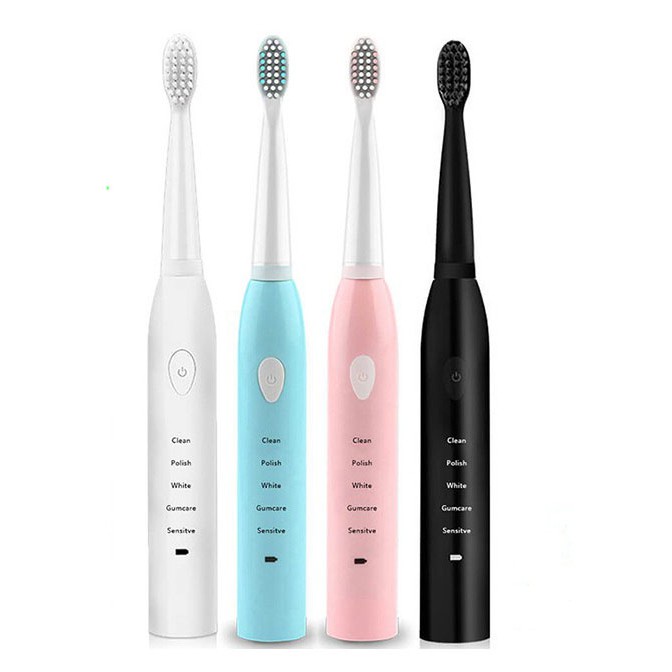 Bàn chải điện 5 chế độ bản cao cấp, Bàn chải đánh răng điện công nghệ châu Âu 5 chế độ rung kèm 4 đầu chải