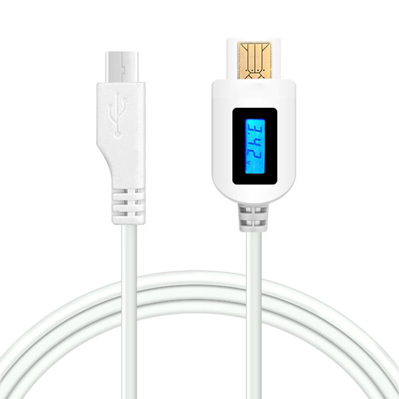 Dây sạc micro usb đo thời gian, điện áp, dòng sạc