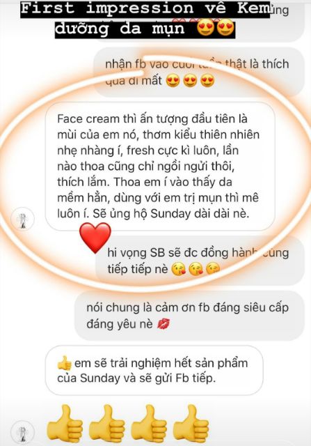 Kem dưỡng da mụn/nhạy cảm Face Cream handmade (Sunday Beauty)