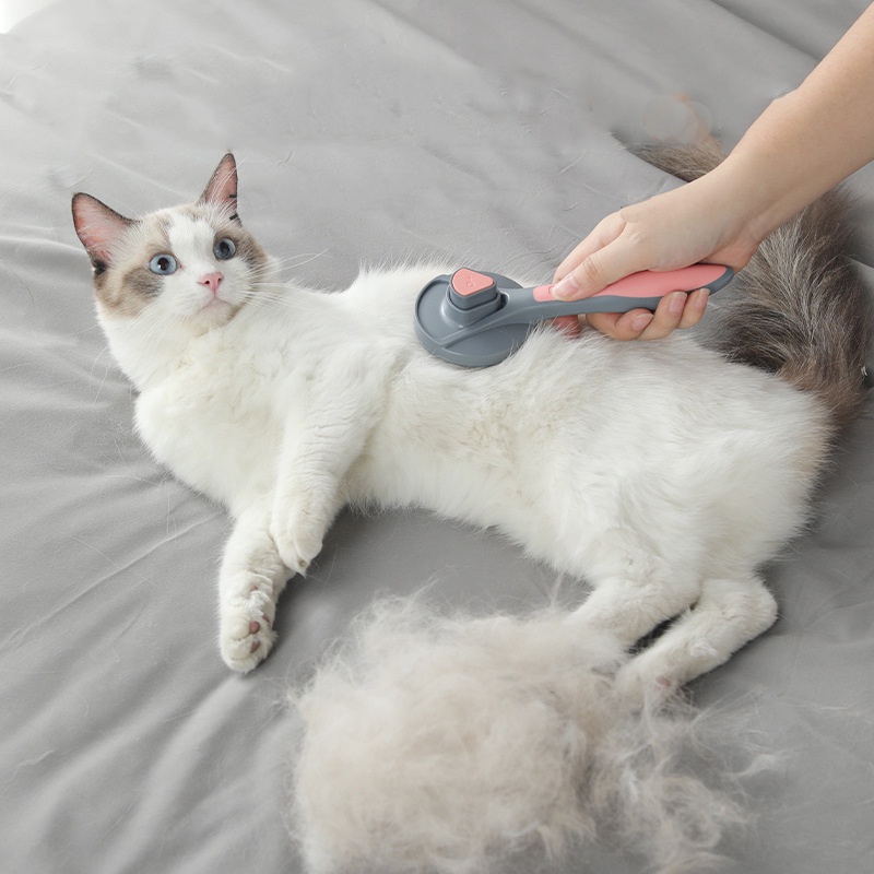 Lược chải lông mèo - Bàn chải lông mèo chó có nút bấm chính hãng CLEAN