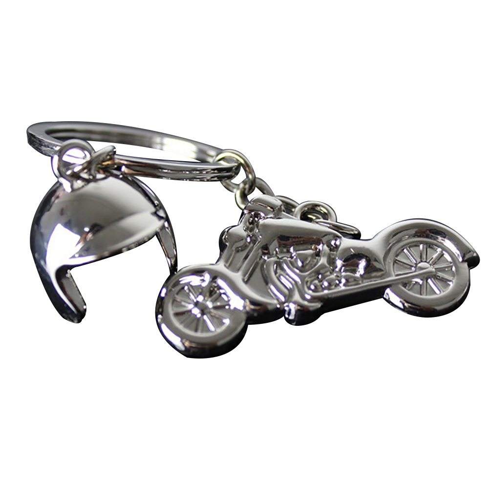 Móc treo chìa khóa hình xe máy &amp; nón bảo hiểm ngộ nghĩnh