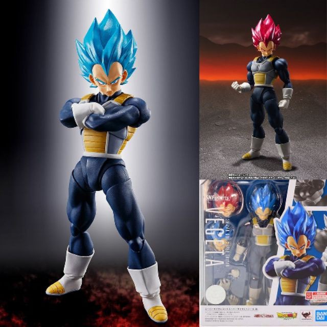 [HÀNG CÓ SẴN-XẢ HÀNG TĂNG DOANH SỐ] MÔ HÌNH KHỚP CỬ ĐỘNG SUPER SAIYAN GOD VEGETA SHF DRAGON BALL SUPER THẦN CAO 15CM