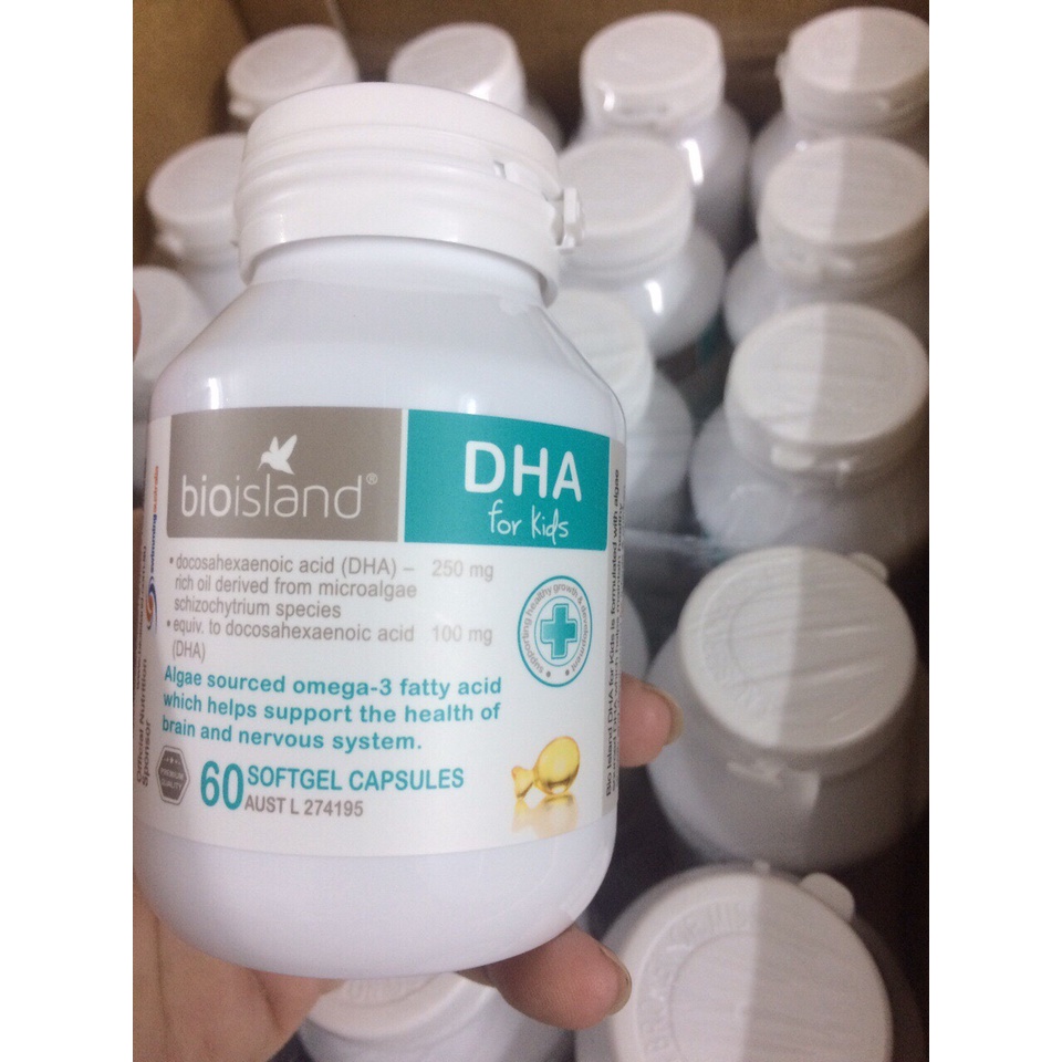 Vitamin DHA Bio Island CHO BÉ hộp 60 viên [Date 8/2023]