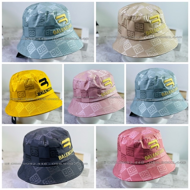 Mục bucket họa tiết bb thêu chữ bale vải dù thoáng mát nam nữ (SỈ LE MU NÓN STOẺ)