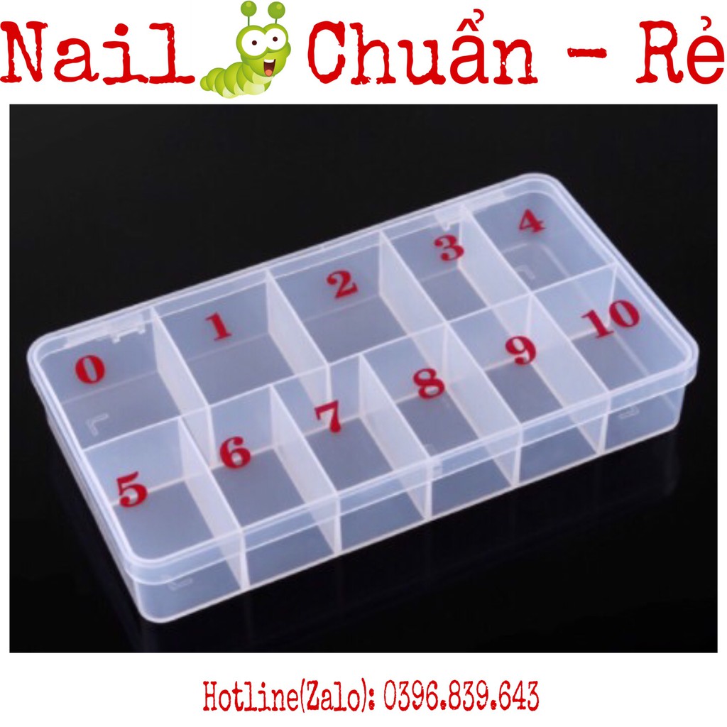 Hộp Đựng Móng Có Chia Số - Hộp Đựng Móng , Phụ Kiện Nail Bằng Nhựa Có Đánh Số