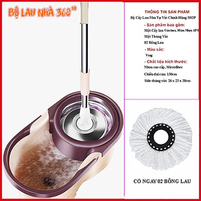 Bộ cây lau nhà Totiva Chổi Lau Nhà Thông Minh Bộ Chổi Lau Nhà Tự Vắt 360 Độ Thùng Lau Công Nghệ Ổ Quay Đĩa Kép Mới