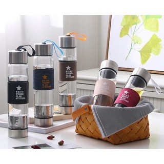 Bình lọc trà, Cà phê thủy tinh 2 đầu 450ml