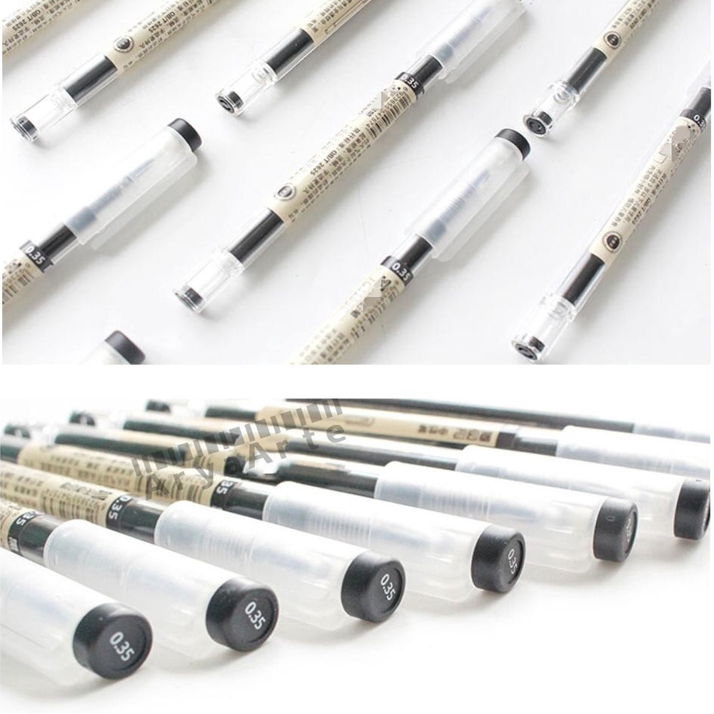 Bút Mực Nước 0.35mm/0.5mm Mực Đen/Đỏ/Xanh Dương
