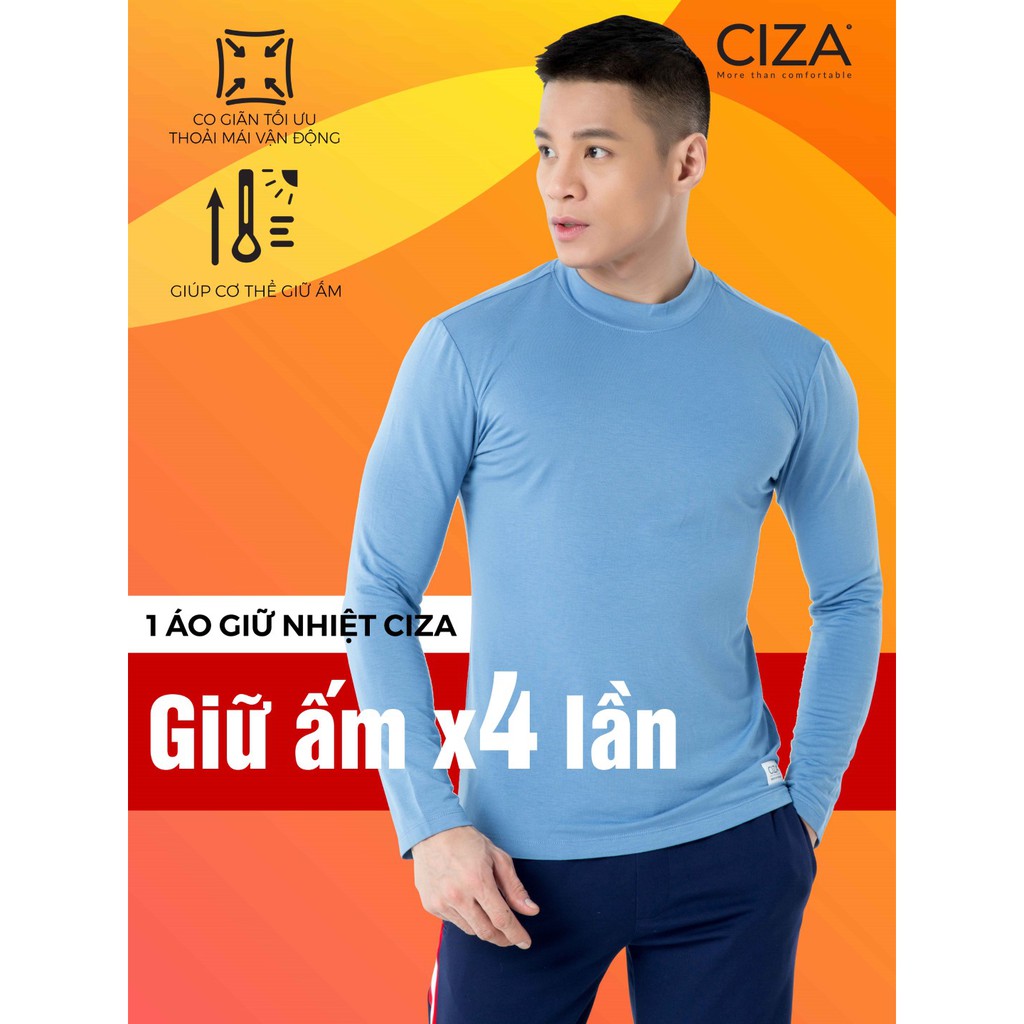 Áo Giữ Nhiệt CIZA Vải Heattech Cổ 3cm Giữ Ấm Gấp 4 Lần ATNS16